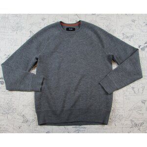 NEW $198 Mens JACK SPADE Wool Bld raglan slv Crew Neck grey Sweater size M